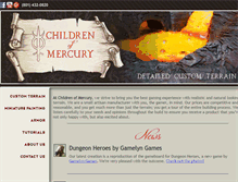 Tablet Screenshot of childrenofmercury.com